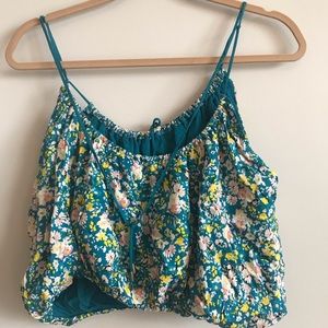 Free People Floral Crop Top